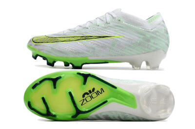 Nike Air Zoom Mercurial Vapor 15 Elite FG Firm Ground Soccer Cleats - White/Green