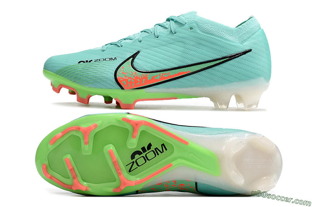 Nike Air Zoom Mercurial Vapor 15 Elite FG Firm Ground Soccer Cleats - Blue/Green/Black 0