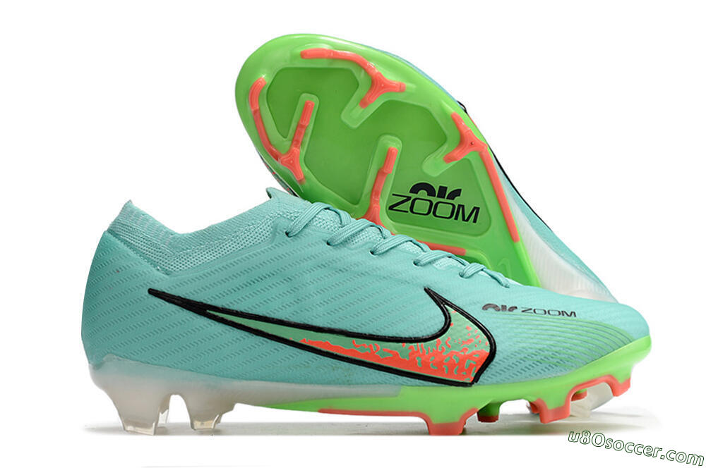 Nike Air Zoom Mercurial Vapor 15 Elite FG Firm Ground Soccer Cleats - Blue/Green/Black 1