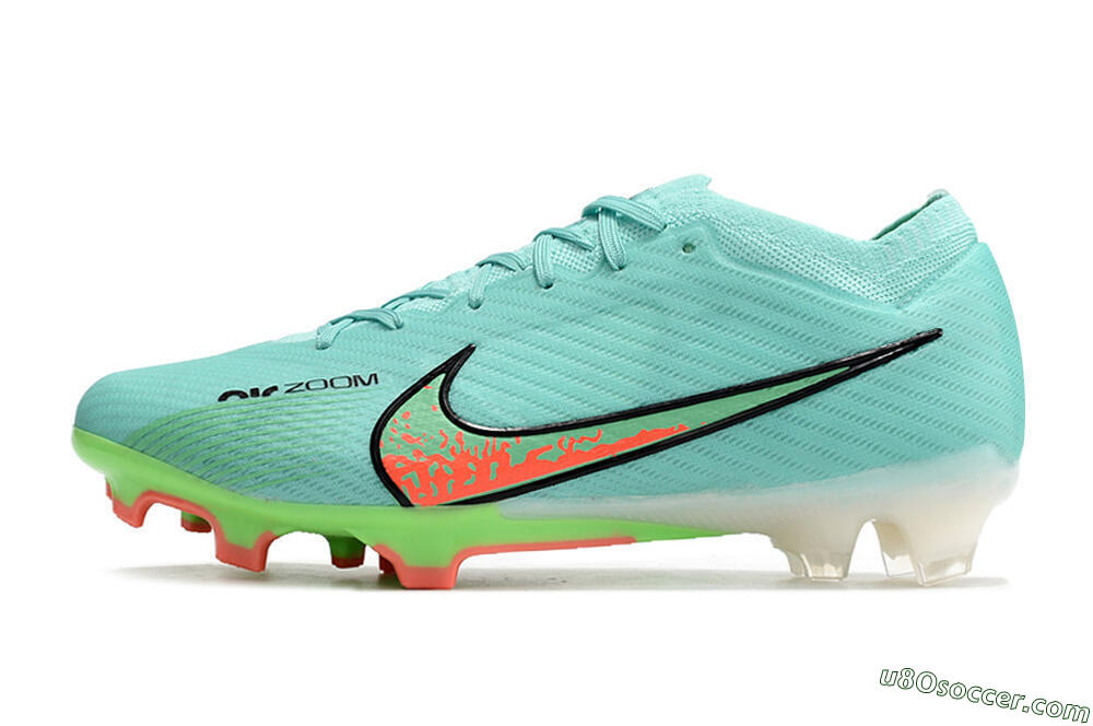 Nike Air Zoom Mercurial Vapor 15 Elite FG Firm Ground Soccer Cleats - Blue/Green/Black 2