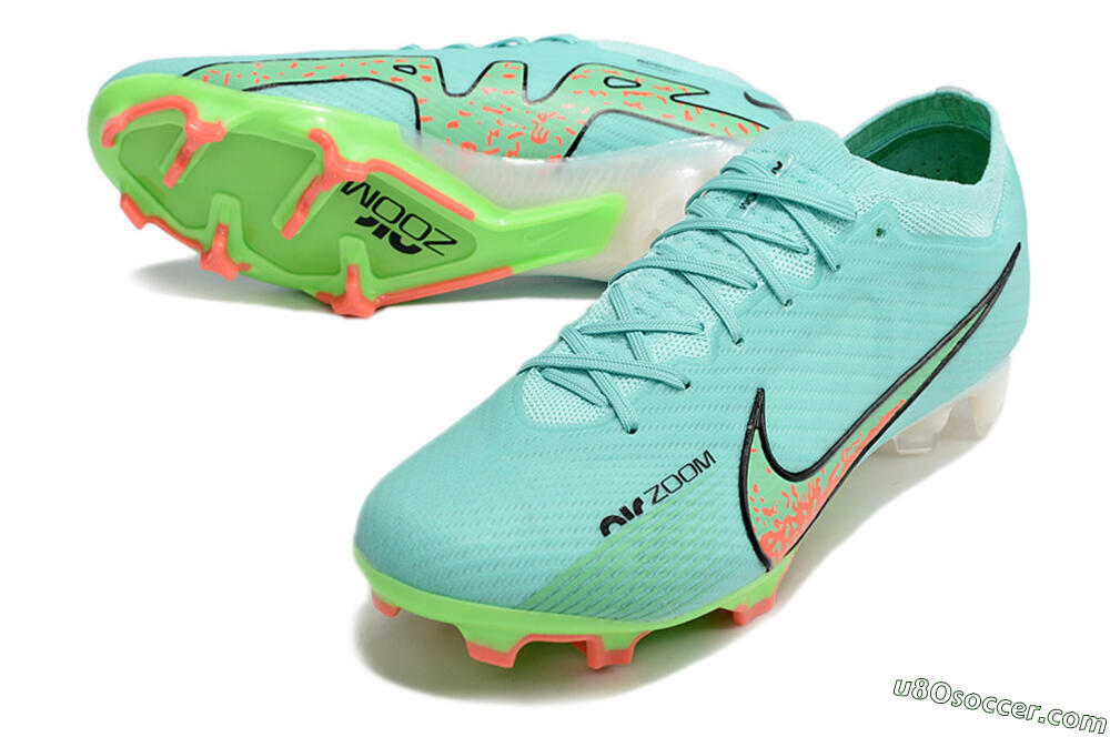 Nike Air Zoom Mercurial Vapor 15 Elite FG Firm Ground Soccer Cleats - Blue/Green/Black 3