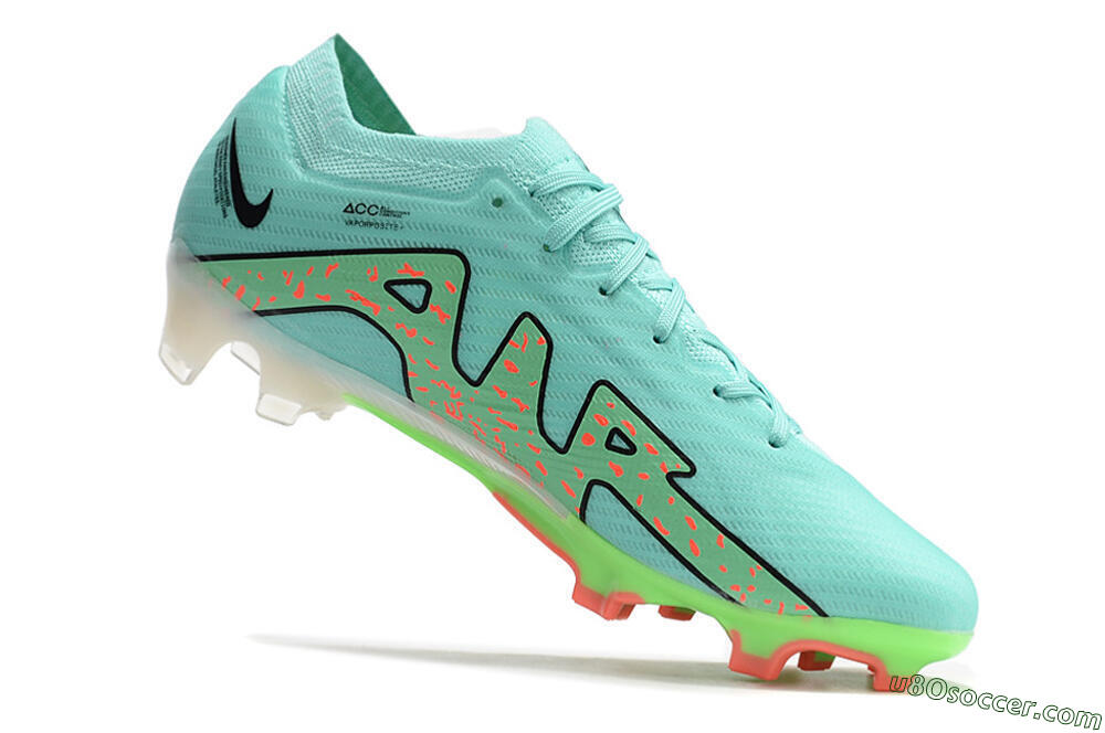 Nike Air Zoom Mercurial Vapor 15 Elite FG Firm Ground Soccer Cleats - Blue/Green/Black 4