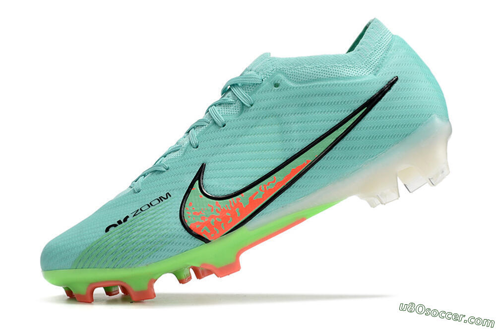 Nike Air Zoom Mercurial Vapor 15 Elite FG Firm Ground Soccer Cleats - Blue/Green/Black 5