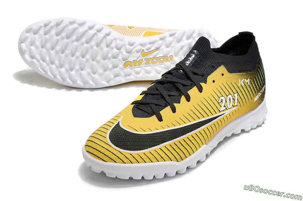 Nike Air Zoom Mercurial Vapor 15 Elite TF Artificial Turf Soccer Shoes - Yellow/Black/White 3