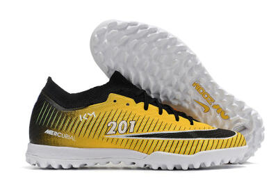 Nike Air Zoom Mercurial Vapor 15 Elite TF Artificial Turf Soccer Shoes - Yellow/Black/White