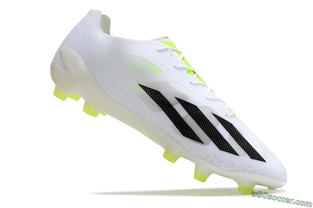 Adidas X Crazyfast.1 FG Firm Ground Soccer Cleats - White/Black/Green 4