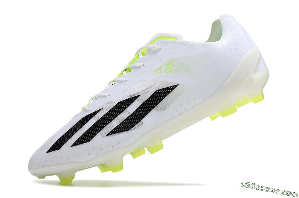 Adidas X Crazyfast.1 FG Firm Ground Soccer Cleats - White/Black/Green 5