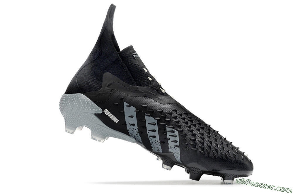 Adidas Predator Freak+ FG Firm Ground Soccer Cleats - Black/Siliver 4