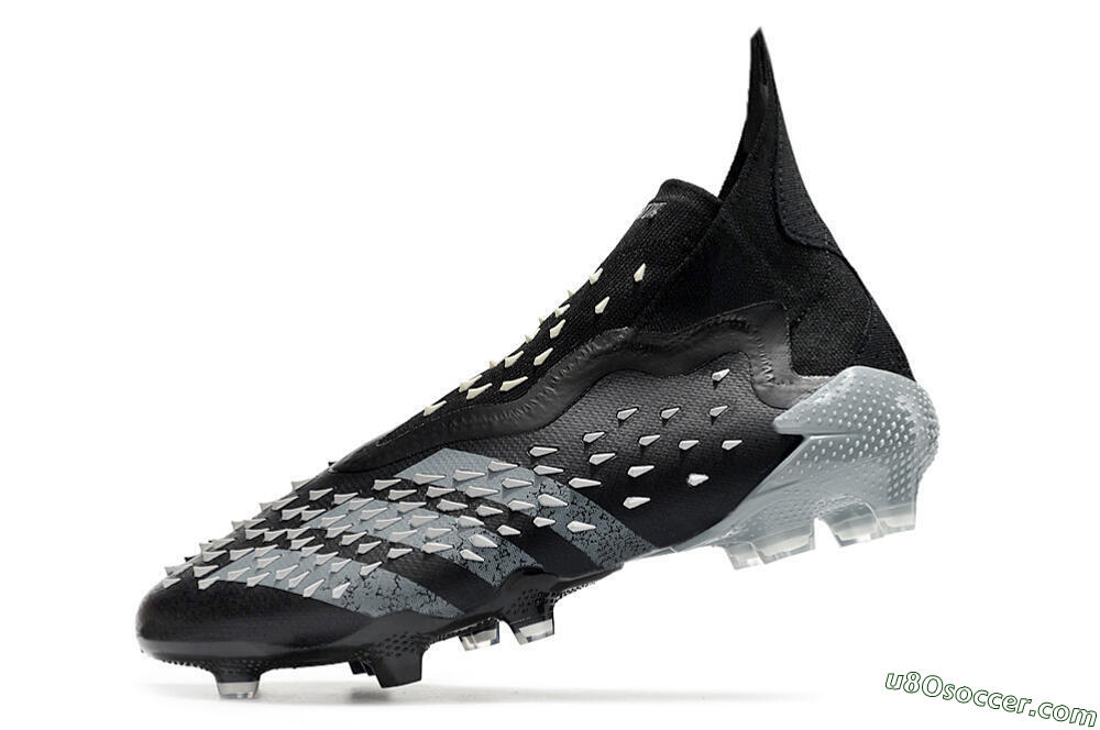 Adidas Predator Freak+ FG Firm Ground Soccer Cleats - Black/Siliver 5