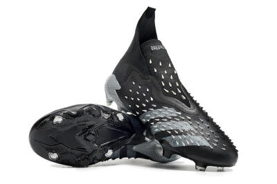 Adidas Predator Freak+ FG Firm Ground Soccer Cleats - Black/Siliver