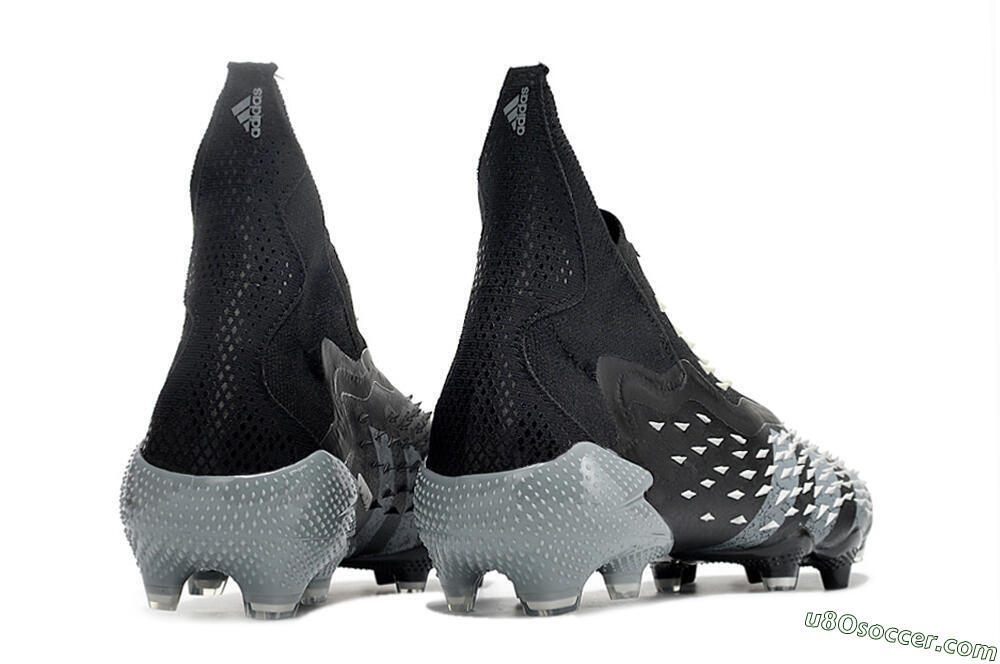 Adidas Predator Freak+ FG Firm Ground Soccer Cleats - Black/Siliver 6
