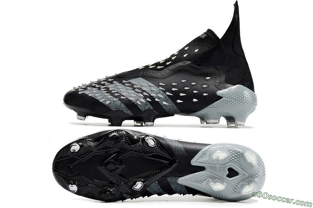 Adidas Predator Freak+ FG Firm Ground Soccer Cleats - Black/Siliver 0