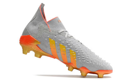 Adidas Predator Freak.1 FG Firm Ground Soccer Cleats - Grey/Orange/Gold