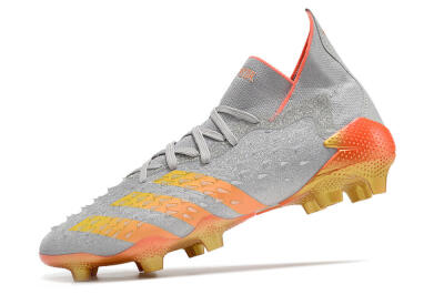 Adidas Predator Freak.1 FG Firm Ground Soccer Cleats - Grey/Orange/Gold