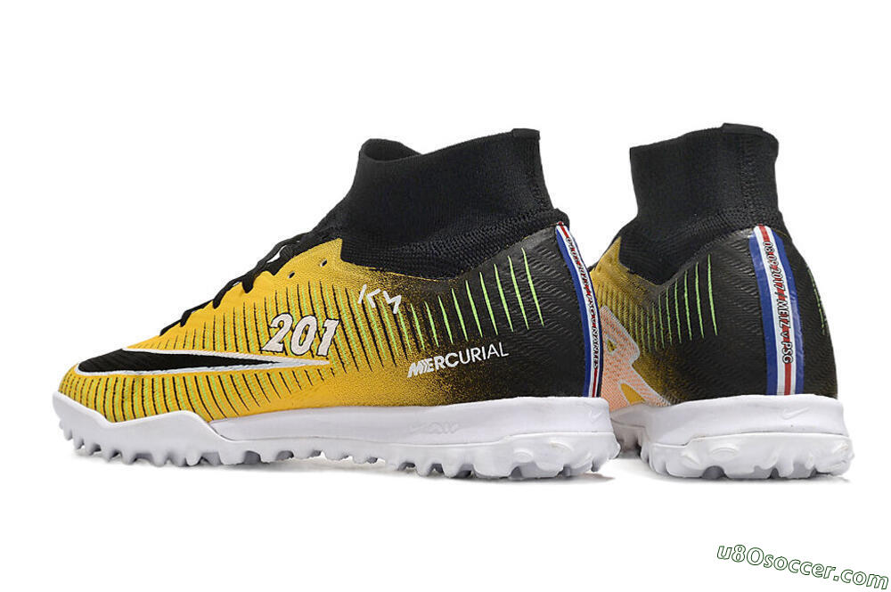 Nike Air Zoom Mercurial Superfly 9 Elite TF Artificial Turf Soccer Shoes - Yellow/Black/White 4