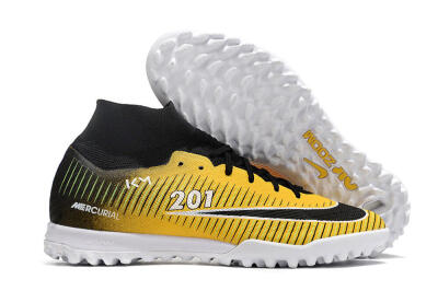 Nike Air Zoom Mercurial Superfly 9 Elite TF Artificial Turf Soccer Shoes - Yellow/Black/White