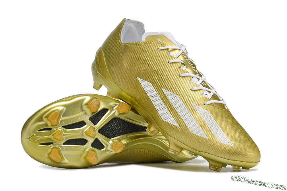 Adidas X Crazyfast.1 FG Firm Ground Soccer Cleats - Gold/White 3
