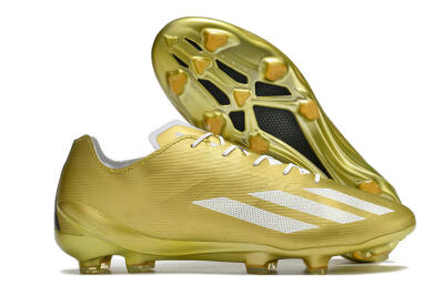 Adidas X Crazyfast.1 FG Firm Ground Soccer Cleats - Gold/White