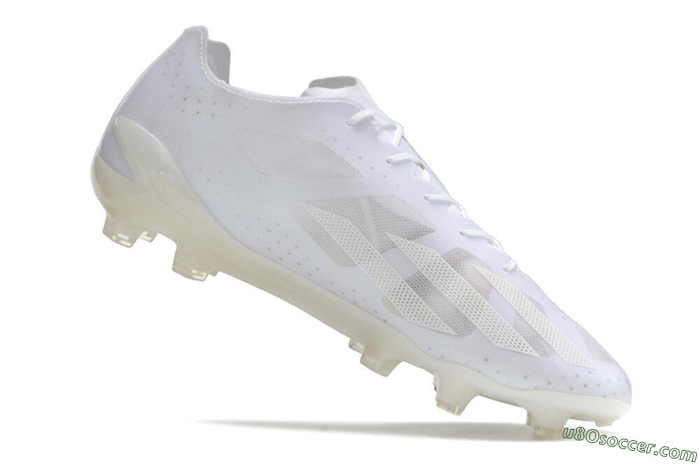 Adidas X Crazyfast.1 FG Firm Ground Soccer Cleats - White/White 4