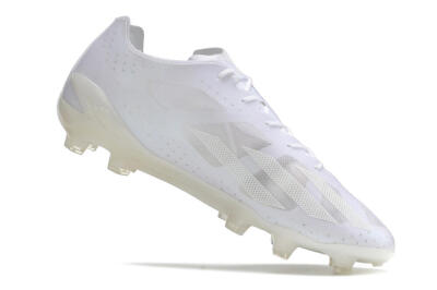 Adidas X Crazyfast.1 FG Firm Ground Soccer Cleats - White/White