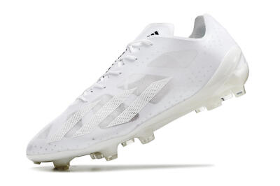 Adidas X Crazyfast.1 FG Firm Ground Soccer Cleats - White/White