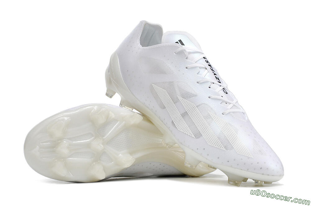 Adidas X Crazyfast.1 FG Firm Ground Soccer Cleats - White/White 3