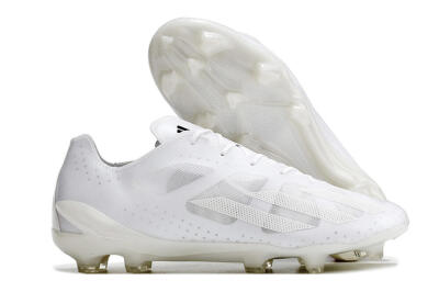 Adidas X Crazyfast.1 FG Firm Ground Soccer Cleats - White/White