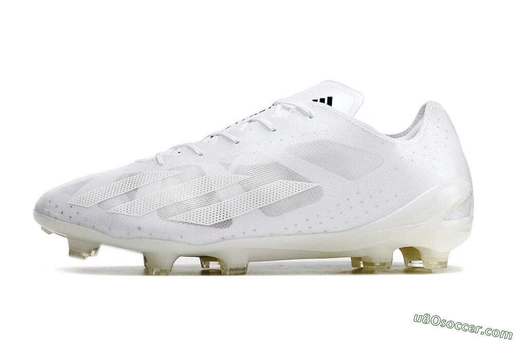Adidas X Crazyfast.1 FG Firm Ground Soccer Cleats - White/White 2