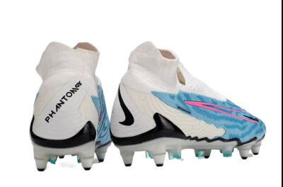 Nike Phantom GX Elite DF SG Soft Ground Soccer Cleats - White/Blue/Pink