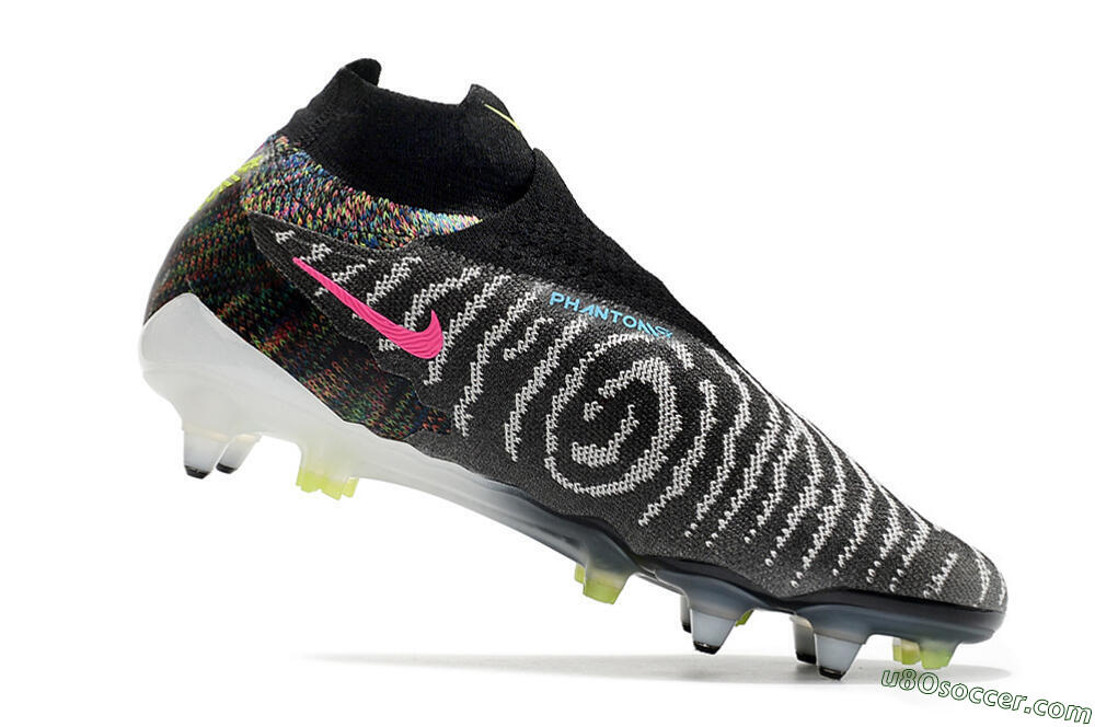 Nike Phantom GX Elite DF SG Soft Ground Soccer Cleats - Black/Grey/Yellow 4