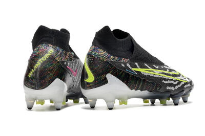 Nike Phantom GX Elite DF SG Soft Ground Soccer Cleats - Black/Grey/Yellow