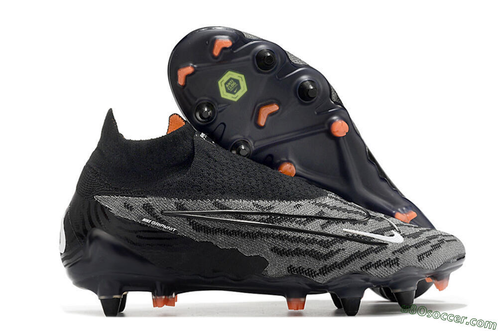 Nike Phantom GX Elite DF SG Soft Ground Soccer Cleats - Black/Grey/White 1