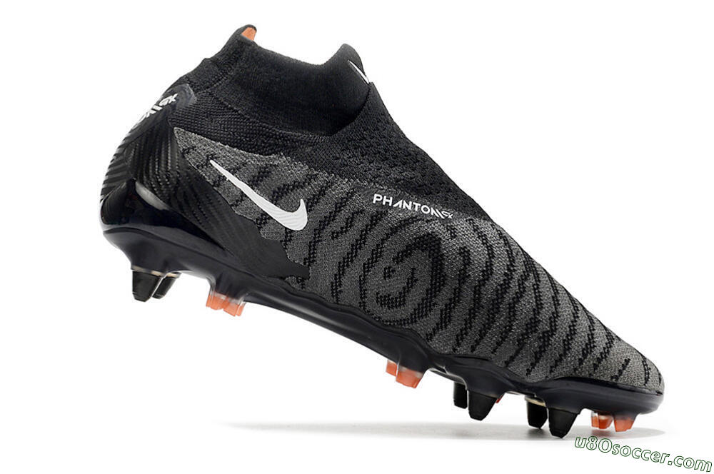 Nike Phantom GX Elite DF SG Soft Ground Soccer Cleats - Black/Grey/White 4