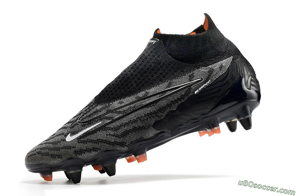 Nike Phantom GX Elite DF SG Soft Ground Soccer Cleats - Black/Grey/White 5