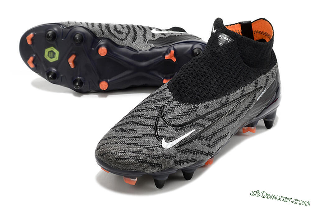 Nike Phantom GX Elite DF SG Soft Ground Soccer Cleats - Black/Grey/White 3