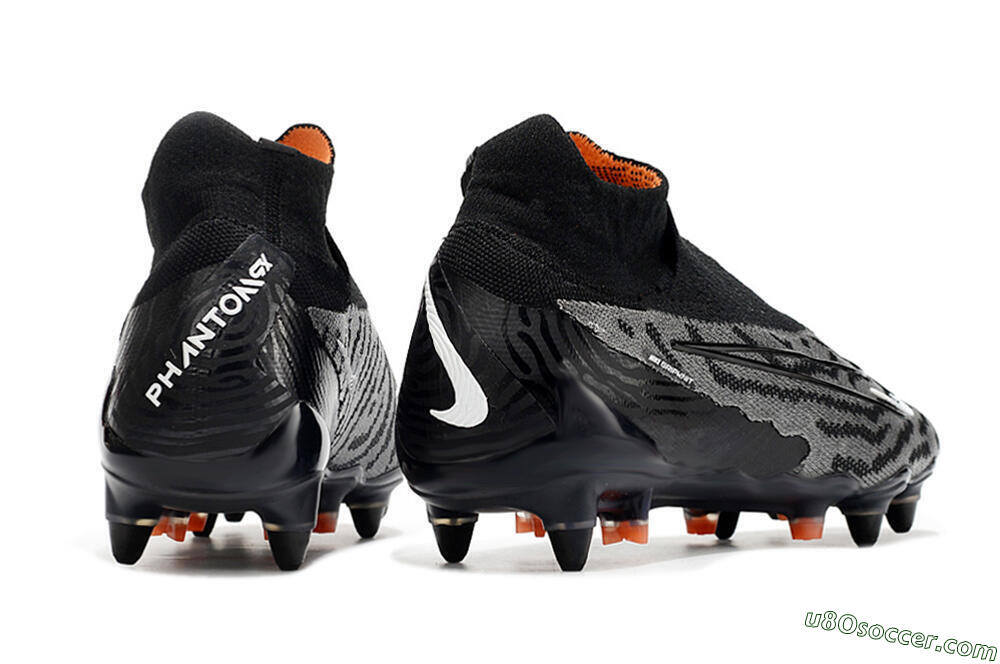 Nike Phantom GX Elite DF SG Soft Ground Soccer Cleats - Black/Grey/White 6
