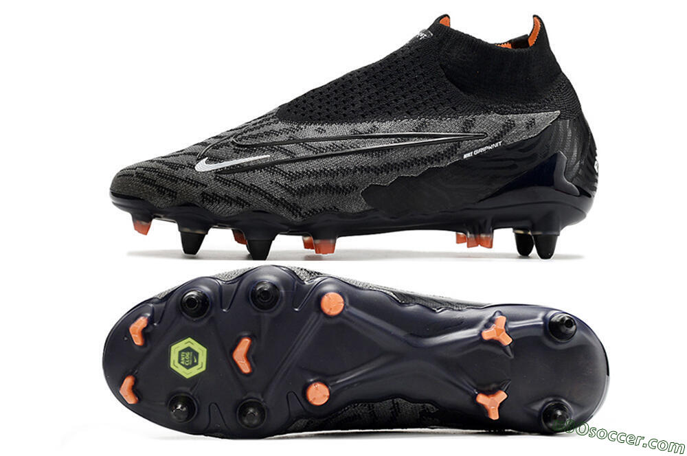 Nike Phantom GX Elite DF SG Soft Ground Soccer Cleats - Black/Grey/White 0