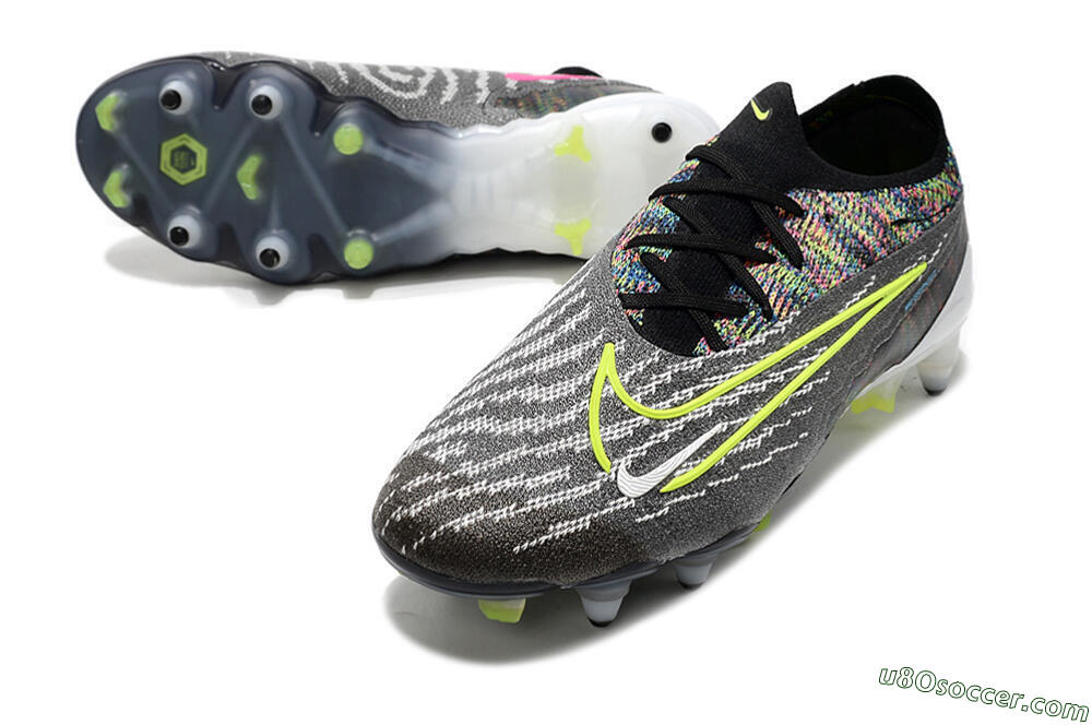 Nike Phantom GX Elite SG Soft Ground Soccer Cleats - Black/Grey/Yellow 3