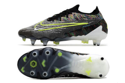 Nike Phantom GX Elite SG Soft Ground Soccer Cleats - Black/Grey/Yellow