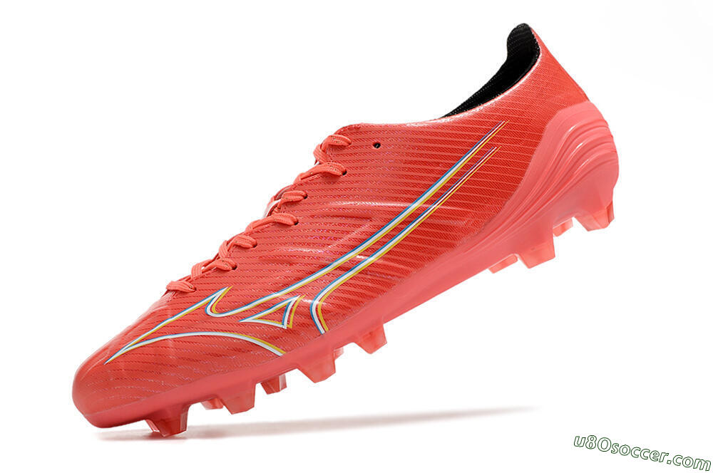 Mizuno Alpha Made in Japan FG Firm Ground Soccer Cleats - Red/Yelllow/Blue 5