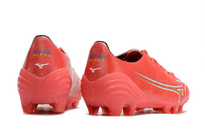 Mizuno Alpha Made in Japan FG Firm Ground Soccer Cleats - Red/Yelllow/Blue