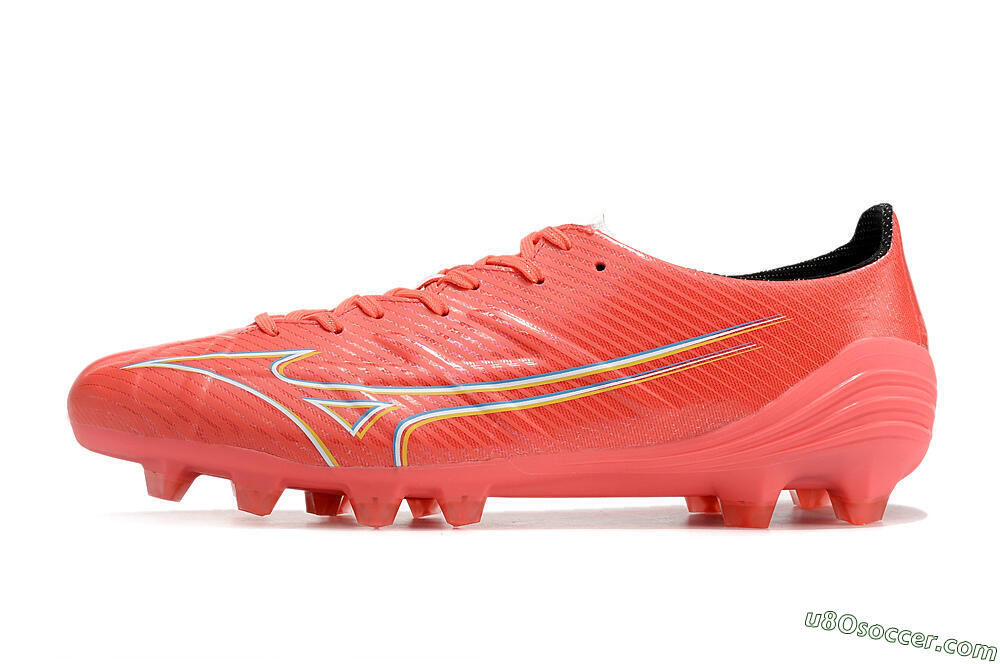 Mizuno Alpha Made in Japan FG Firm Ground Soccer Cleats - Red/Yelllow/Blue 2