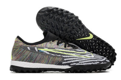 Nike React Phantom GX Pro TF Artificial Turf Soccer Shoes - Black/Grey/Yellow