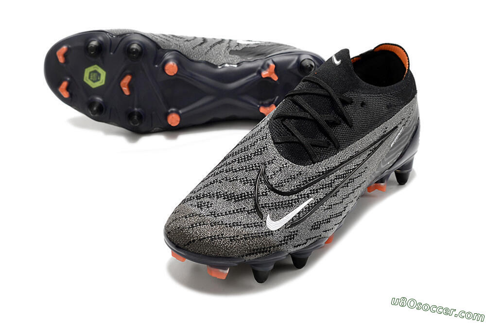 Nike Phantom GX Elite SG Soft Ground Soccer Cleats - Black/Grey/White 3