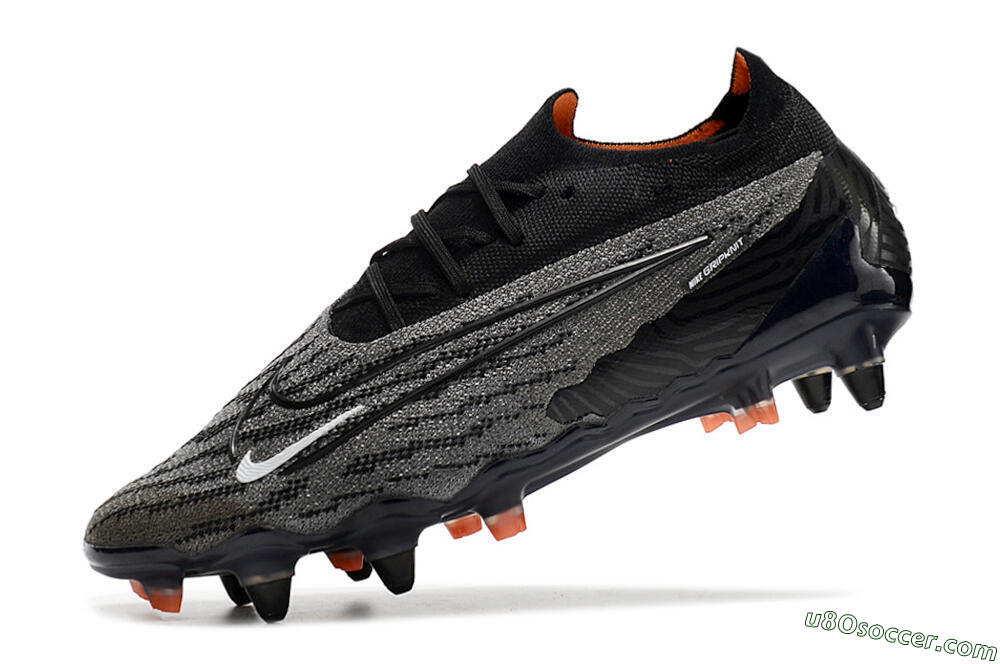 Nike Phantom GX Elite SG Soft Ground Soccer Cleats - Black/Grey/White 4