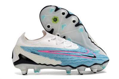 Nike Phantom GX Elite SG Soft Ground Soccer Cleats - Blue/White/Pink