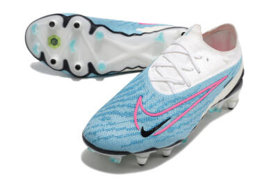 Nike Phantom GX Elite SG Soft Ground Soccer Cleats - Blue/White/Pink