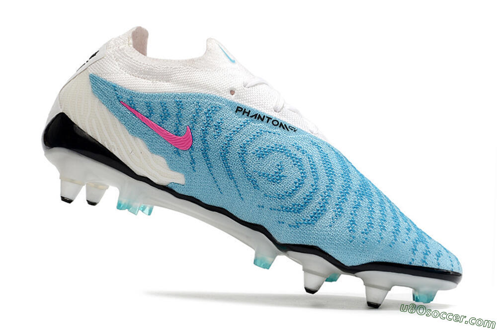 Nike Phantom GX Elite SG Soft Ground Soccer Cleats - Blue/White/Pink 4