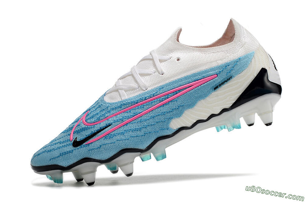Nike Phantom GX Elite SG Soft Ground Soccer Cleats - Blue/White/Pink 5