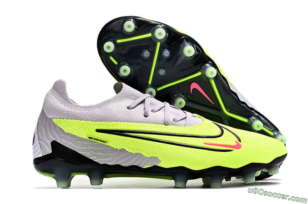 Nike Phantom GX Elite AG Artificial Grass Soccer Cleats - Grey/Yellow/Black 1
